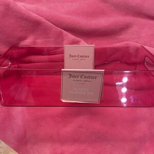 Juicy Couture Transparent Pink Storage Bin
